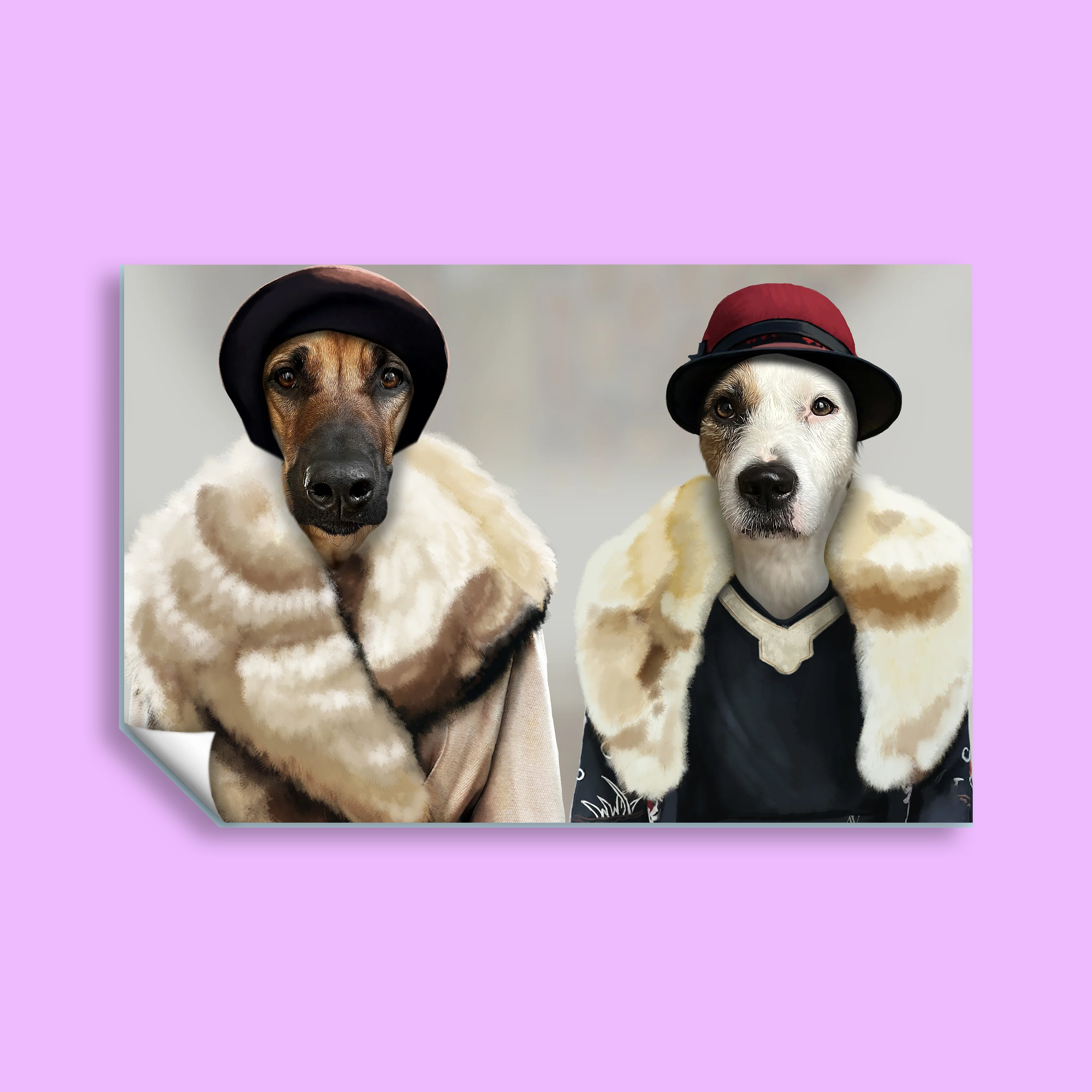 Peaky Blinders Ladies Pet Portrait - Custom Pet Portrait